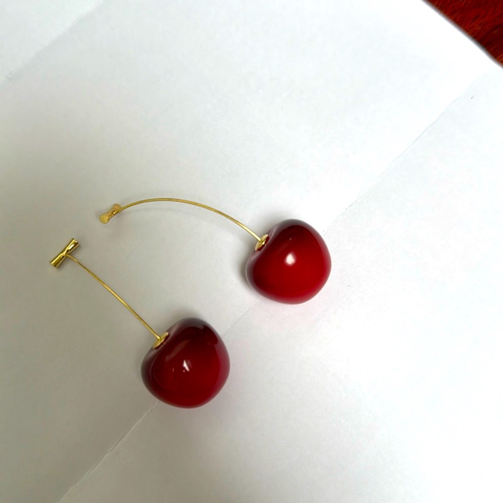 CHERRY DROP EARRINGS